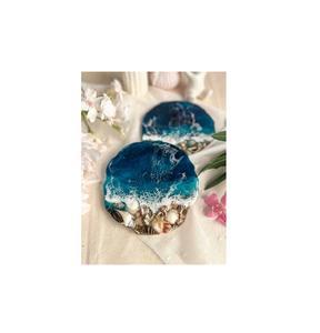 Unique Luxury 5mm Resin <b>Coaster</b> <b>Heat</b> Resistant Surface Handmade Premium Home Decor Customizable Colors Contemporary Design - Product Image 6