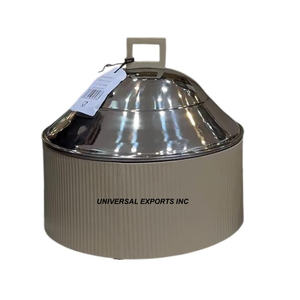 Hotpot de Metal con diseño de hojas, hecha a mano cazuela de excelente calidad, calentador de alimentos de Metal decorativo de forma redonda - Product Image 4