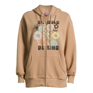 Sweat-shirt à capuche et sweat-shirt à capuche de grande taille pour femmes, décontracté, fermeture à glissière complète, imprimé d'hiver BD - Product Image 4