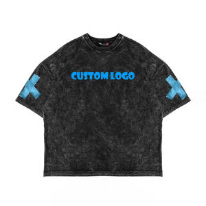 เสื้อยืดลายกราฟฟิกซักกรดสำหรับผู้ชายเสื้อยืดซักกรดแบบย้อนยุค - Product Image 5