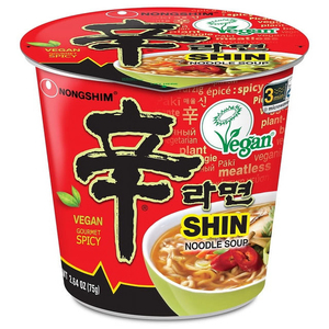 Nongshim Shin Cup Gourmet Spicy Noodle Soup 68g Low-Carb Instant Noodles - Product Image 1