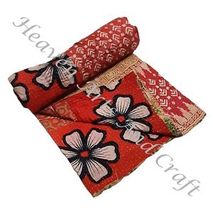 Vente chaude à la main Kantha couette or fournisseur Gudari Kantha couette coton imprimé indien pour la maison et l'hôtel-vente en gros - Product Image 2