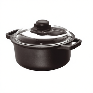 Cacerola Risoli de Aluminio Antiadherente de 24 cm con Tapa, Negra, Compatible con Inducción, Modelo 097IN 24TP - Product Image 2