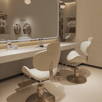 Arredamento per Salone di Bellezza, Attrezzature con Postazione per Parrucchiere, Scaffale Espositivo per Cosmetici, Set di Mobili per Salone di Bellezza Personalizzabile