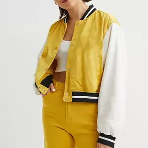 Chaqueta Universitaria de Talla Grande para Mujer, Diseño Personalizado, Ecológica, Impermeable, Transpirable, Teñida con Satén, Ropa al por Mayor de Alta Calidad - Product Image 2