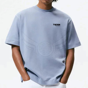 Camiseta extragrande hecha de algodón con diseño personalizado para hombre, Camiseta extragrande ligera de alta calidad para hombre - Product Image 1