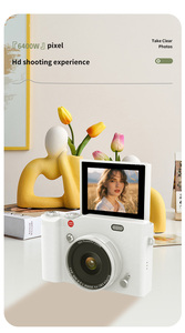 Appareil photo numérique automatique pour écran 180 degrés, zoom 16x, écran HD 2,<span class=keywords><strong>4</strong></span> pouces, certifié CE, vlogging, compact, vidéo HD 1080P, 64MP - Product Image 5