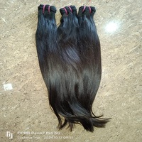 Extensiones de Cabello Humano Remy Indio de Onda Natural de Alta Calidad, Doble Trama a Máquina, Grado Piel, 12 Pulgadas, Sin Procesamiento Químico