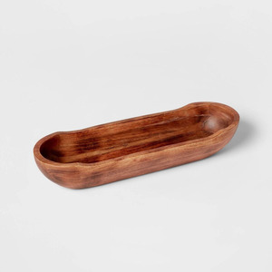 Bol à pâte de service en bois le plus long de finition naturelle brillante pour bol à salade bol à fruits pâte polyvalente pour la décoration de mariage - Product Image 1