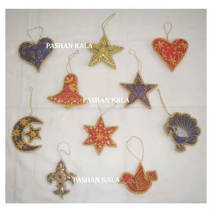 Unique And Antique Zari Embroidery With Beaded Different Different Design And Shape Hanging Decorative Ornaments For Home - Product Image 1