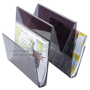 Support de comptoir pliable en acrylique transparent de bon fournisseur pour brochures de prospectus de magazines - Product Image 1