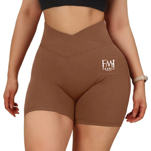 Pantalones cortos de entrenamiento de estilo Vintage 2025 para mujer, pantalones cortos de botín de cintura alta de tamaño personalizable con decoración de patrón - Product Image 3