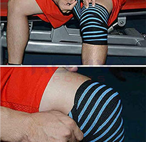 Bandes de genou pour musculation personnalisées en gros, en coton respirant, légères, épaisses, soutien des articulations, entraînement en salle de sport - Product Image 3