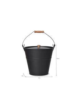 Decorative vintage style iron coal bucket crafted to combine functionality and classic design for elegant <b>fireplace</b> organization - Product Image 6