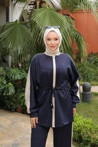 Venta al por mayor de tela de punto árabe chándales musulmanes chándal señoras ropa deportiva modesta chándales sudaderas con capucha personalizados para mujeres - Product Image 2