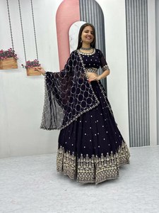 <b>Hot</b>& Pretty Look Super Best Quality Wedding Season Wear Faux Georgette Fabric Lightweight Lehenga Choli With Same Dupatta Set - Product Image 2