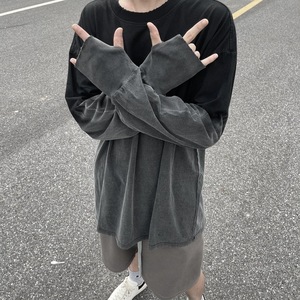 เสื้อยืดนินจาผ้าฝ้ายลายว่างเปล่าสำหรับผู้ชายเสื้อยืดซักแบบวินเทจ280gsm น้ำหนักมากออกแบบได้ตามต้องการ - Product Image 1