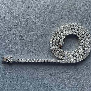 Alta calidad 18K oro sólido cubano tenis cadena diamante elegante joyería fina hombres boda compromiso regalo - Product Image 2