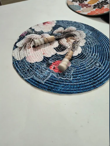 Napperons en nylon imperméables, jetables, antidérapants, lavables, faits à la main, imprimés de motifs de feuilles végétales, pour la maison et l'extérieur - Product Image 3