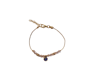 Bracelet en acier inoxydable plaqué pierres de zircon imitation perle DAFNI BIG PAZAR - Cadeau tendance - Product Image 2