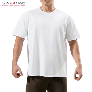 Premium unisexe 95% coton 5% Spandex T-Shirts doux et extensible tissu tricoté solide motif classe chemises - Product Image 3