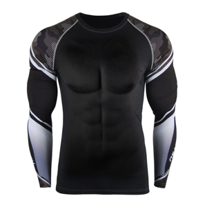Protector de erupción de manga larga con impresión Digital personalizada de alta calidad para hombres para Equipo de Rendimiento BJJ y MMA - Product Image 1