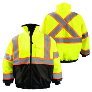 Veste de sécurité au travail Veste de sécurité d'hiver Impression de logo personnalisé Vestes de sécurité réfléchissantes de construction de 3m - Product Image 3