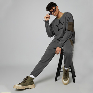 Venta al por mayor de los hombres de moda casual sudadera de invierno cálido de lana de cuello redondo pulóver logotipo personalizado ropa de calle OEM de suministro - Product Image 4