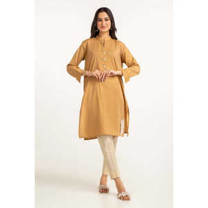 Camisa de Algodón Teñido de Amarillo para Mujer, con Bordado, Cuello Asimétrico, Estampado Floral, Larga, de Popelina y Lino, Tallas XS-XL, para Oficina - Product Image 4