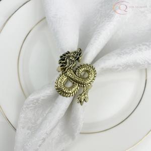 Anneaux de serviette en métal classiques pour la décoration de table de mariage, élégants et luxueux, pour la maison et la restauration - Product Image 3