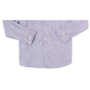 Camicia Formale Blu da Uomo Tasso Elba con Stampa Floreale, Taglia Small, 100% Cotone, Popeline Antipiega, Stile alla Moda - Product Image 3