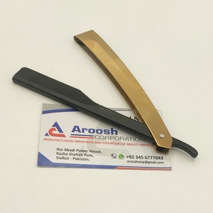 Venta al por mayor negro oro profesional deslizante Barbero maquinilla de afeitar logotipo personalizado de acero inoxidable sostenible - Product Image 5
