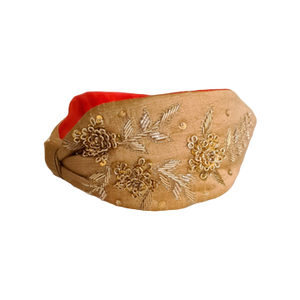 Bandeau brodé à la main, technique perlée, dernier accessoire de mode pour les fêtes et les soirées - Product Image 3