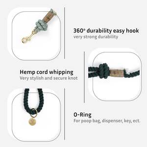 Correa para Perro Hecha a Mano de Primera Calidad, Color Verde Medio Degradado, Linda Correa de Nailon Trenzado con Patrón Sólido, Correa para Perro con Diseño Atractivo - Product Image 5