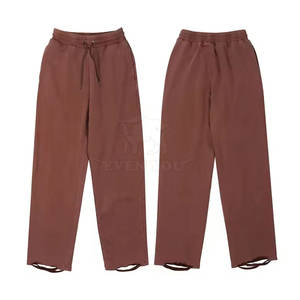 Pantalon de jogging sur mesure effet vieilli en tissu premium, coupe décontractée, style streetwear tendance - Product Image 3