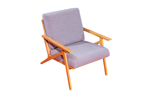 Chaise de loisirs moderne du milieu du siècle Salon en bois durable avec coussins pour la maison Salon Appartement Hôtel Villa Meubles - Product Image 1