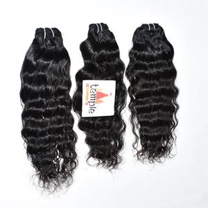 Venta al por mayor crudo vietnamita 100% virgen cutícula alineada trenzado ninguno procesamiento templo ondas rizos extensiones humanas baratas - Product Image 1