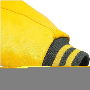 Personalizado Chenille bordado Logo de cuero genuino de los hombres de béisbol Bomber Letterman Varsity chaqueta de la Universidad chaqueta de béisbol para los hombres - Product Image 3