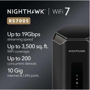 Routeur Wi-Fi Tri-Bande NET-GEARS Nighthawk BE19000 - Noir - Garantie de 3 ans - Fabriqué aux États-Unis - Product Image 2