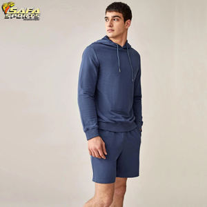 Pull à capuche d'été personnalisé unisexe et ensemble de shorts de jogging en coton pour hommes Active Bottoms survêtement personnalisable - Product Image 5