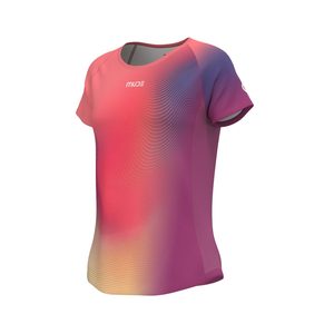 Ladies Lightweight Breathable Fitted Knitted Trail <b>Run</b> T-Shirt with Bow Collar and <b>Animated</b> Logo - Product Image 1