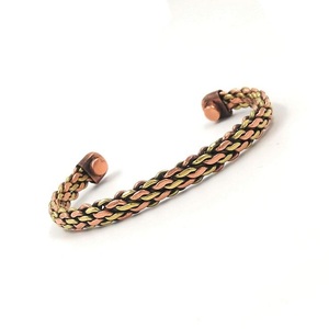 Handcrafted Artistic Fish <b>Copper</b> <b>Bracelet</b> with 6 Magnets Diamond Encrusted for Weddings Z Crafts - Product Image 3