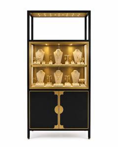 Vitrine de présentation de bijoux de luxe avec éclairage LED, vitrine en verre anti-poussière, base en marbre, fermeture magnétique |   Conception personnalisée directement de l'usine - Product Image 6