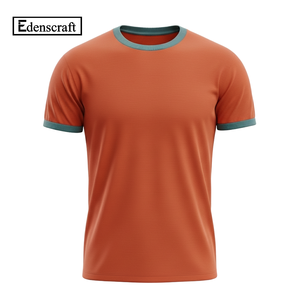 Nuevas Camisetas de Manga Corta con Cuello Redondo para Hombre, Color Negro Sólido, 100% Algodón, Antiarrugas, Logotipo Personalizado, Producción al por Mayor, OEM de Bangladesh - Product Image 4