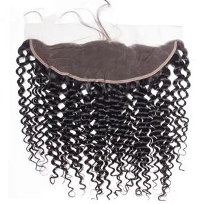 Extensiones de cabello sin procesar de templo indio rizado natural de la mejor calidad europea para paquetes de cabello crudo Halo entrega rápida - Product Image 1