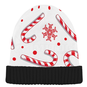 Gorro de Navidad unisex de tamaño personalizable directo de fábrica con bordado a mano 100% lana para ventas en línea Etiqueta Privada - Product Image 2