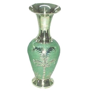 High Quality Brass Flower <b>Vase</b> With <b>Engraving</b> Green And Gold Finished For Home Decor Table Decoration Flower <b>Vase</b> - Product Image 3