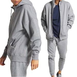 ชุดวอร์ม2ชิ้นสำหรับผู้ชายชุดวอร์ม2ชิ้นชุดวิ่งจ๊อกกิ้งสไตล์เฟรนช์เทอร์รี่ออกแบบโลโก้ได้ตามต้องการ - Product Image 6