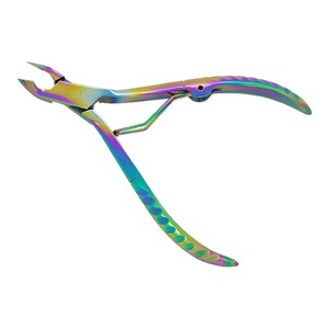 Curved Blade <b>Cuticle</b> Pusher Steel Material Ingrown <b>Cutter</b> Nail Nippers with Printed Handle for Toes Nail Care Barrel Spring 19 - Product Image 1