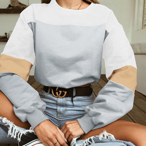 OEM Custom Logo Design <b>Ladies</b> Autumn Hoodie Pullover Sweatshirt Embroidered Printed Techniques Knitted Crop Top <b>T</b>-<b>Shirt</b> <b>Long</b> - Product Image 2